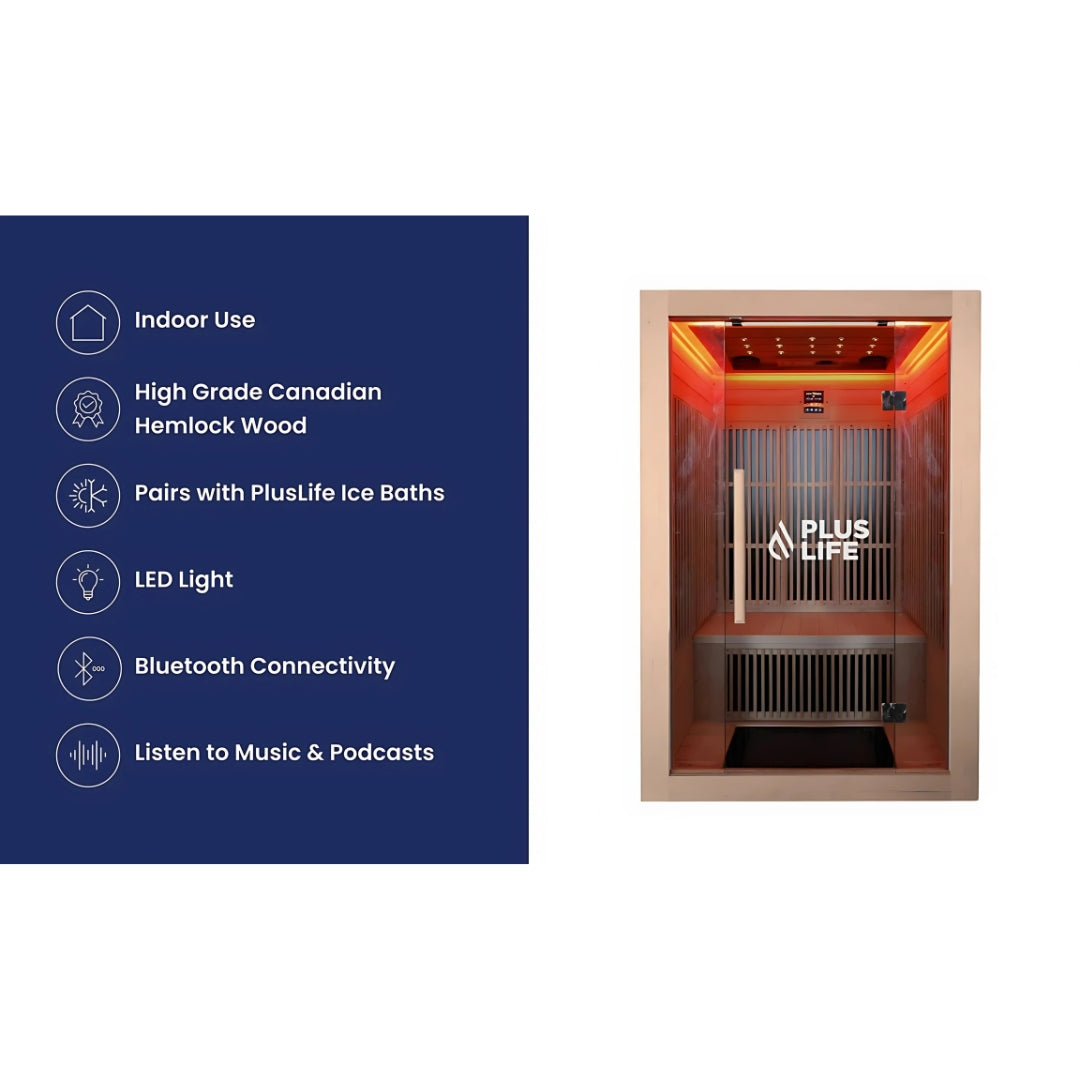 PlusLife Full Spectrum 2 Person Sauna — House of Cypress