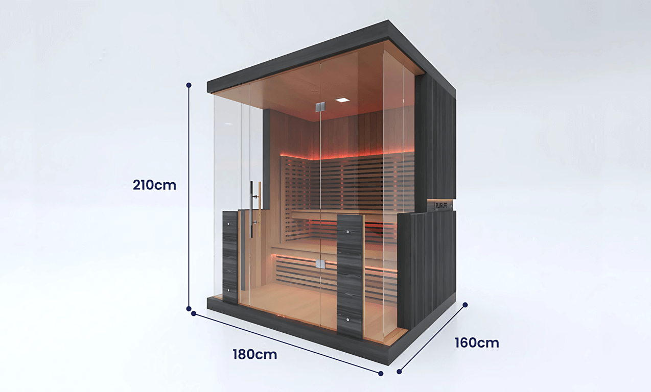 PlusLife Indoor Full Spectrum 4-6 Person Sauna