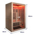 PlusLife Full Spectrum 2 Person Sauna — House of Cypress