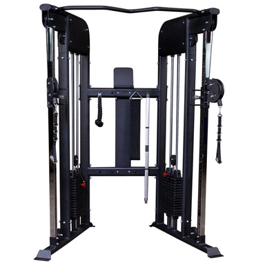 Body-Solid GFT100 Functional Trainer Cable Machine Strength Training Home Gym Equipment Multi-Functional Fitness Equipment Adjustable Pulley System Weight Stack Exercise Variability Dual Independent Weight Stacks Multiple Attachments Full-Body Workouts
