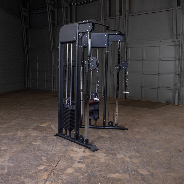 Body-Solid GFT100 Functional Trainer Cable Machine Strength Training Home Gym Equipment Multi-Functional Fitness Equipment Adjustable Pulley System Weight Stack Exercise Variability Dual Independent Weight Stacks Multiple Attachments Full-Body Workouts