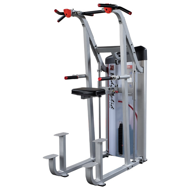 Body-Solid Series 2 Weight Assisted Chin Dip Machine 235 lbs Stack Gym Equipment Strength Training Chin-ups Dips Upper Body Workout Fitness Machine Weight Stack Machine Adjustable Resistance Exercise Equipment Muscle Building Home Gym