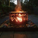 Double-skin Round Fire pit Outdoor Design Safety Heat-resistant Durable Steel Decorative Chimney Ventilation Firewood Gathering Patio Garden