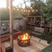 Double-skin Round Fire pit Outdoor Design Safety Heat-resistant Durable Steel Decorative Chimney Ventilation Firewood Gathering Patio Garden