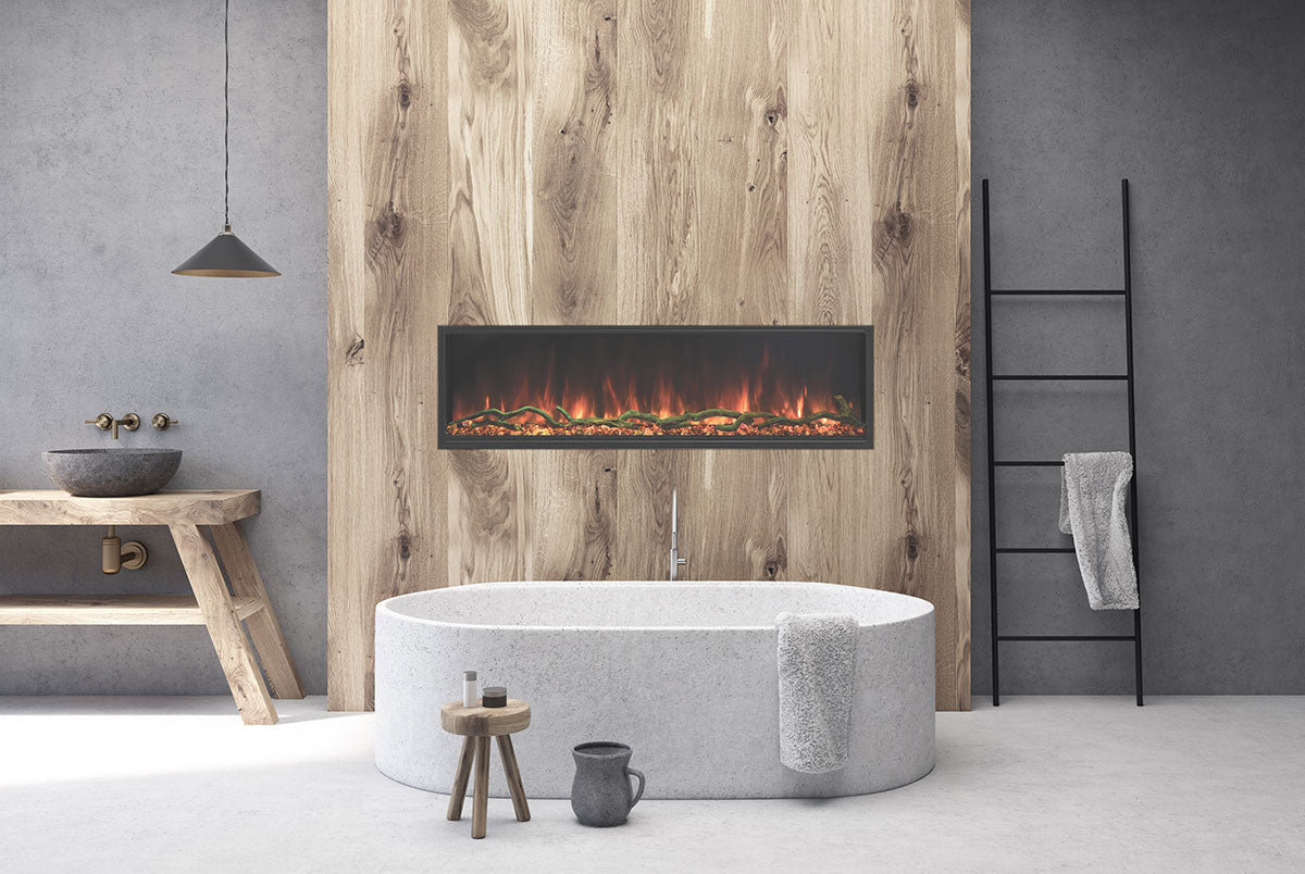 Modern Flames Landscape Pro Slim Electric Fireplace Fireplace Insert Wall-Mounted Fireplace Linear Fireplace Contemporary Design LED Flame Technology Realistic Flame Effects Multi-Color Flame Options Heat Output Remote Control Thermostat Control Adjustable Flame Intensity