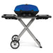 Napoleon TravelQ 285X Blue Scissor Leg BBQ Portable BBQ Propane grill Cooking grill Outdoor cooking Grill accessories BBQ equipment Camping grill Compact BBQ Foldable legs Stainless steel construction Cooking surface Temperature control Ignition system Grilling versatility Portable cooking solution