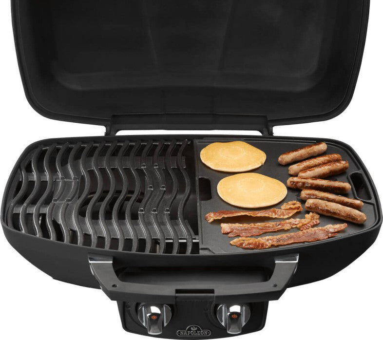 Napoleon TravelQ Cast Iron Griddle Plate Reversible Griddle BBQ Griddle Grill Accessory Cooking Surface Portable Griddle Outdoor Cooking Cast Iron Reversible Plate Grilling Attachment Napoleon Grill
