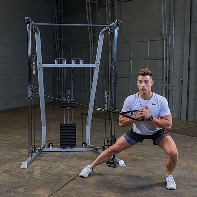 Powerline Functional Trainer Single Stack Functional Trainer Cable-based Strength Training Home Gym Equipment Resistance Training Machine Multi-Functional Exercise Equipment Adjustable Pulleys Weight Stack Machine Upper and Lower Body Workouts Dual Independent Weight Stacks Cable Crossover Machine