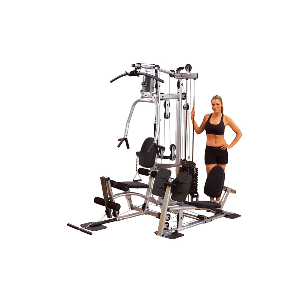 Powerline P2X Multi Function Home Gym Exercise Equipment Strength Training Fitness Machine Weight Stack Cable Pulley System Leg Press Chest Press Lat Pulldown Rowing Bicep Curl Tricep Extension Leg Extension Leg Curl Abdominal Crunch Home Workout Resistance Training