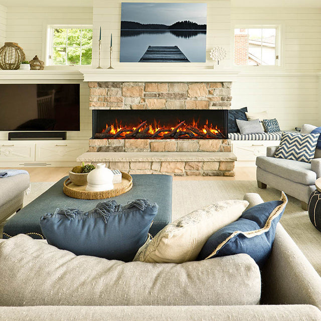 Remii electric fireplace with real looking flames with heat and ambiance