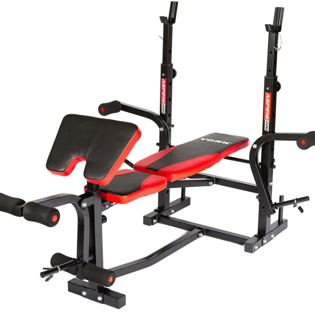 York Aspire 220 Multi Purpose Bench Weight Bench Fitness Equipment Home Gym Adjustable Bench Exercise Bench Workout Bench Strength Training Decline Bench Incline Bench Flat Bench