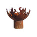 firepit flame dancer,stunning outdoor firepit, rustic podium, dancing goddess , outdoor setting